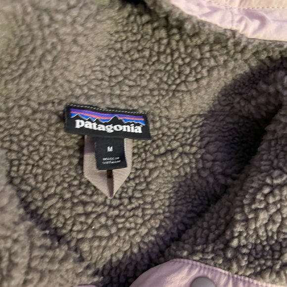 Patagonia Pink Teddy Half Button Pull Over Jacket Size Medium - Picture 4 of 4